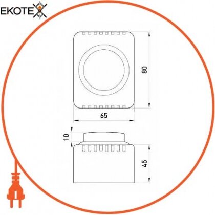 Enext p043015 выключатель с регулятором e.touch.1311.w.blister для наружного монтажа, белый, 500 вт, в блистерной упаковке