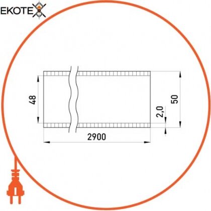Труба ПВХ e.pipe.stand.50.20 d50х2,0х2900мм, Enext, s1035006