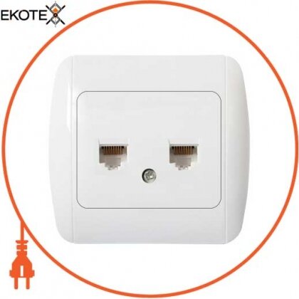 Розетка e.install.stand.819С2 комп'ютерна подвійна, Enext, s035016