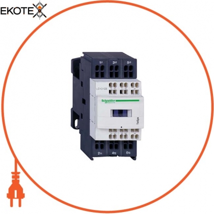 TeSys D contactor - 3P (3 NO) - AC-3 - <= 440 V 18 A - 125 V DC coil, Schneider, LC1D183GD