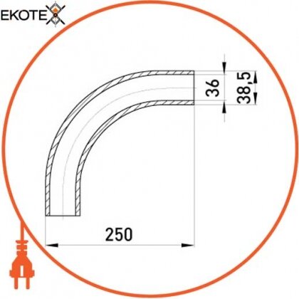 Enext i0400004 труба металлическая e.industrial.pipe.thread.1/2 с резьбой , 3.05 м