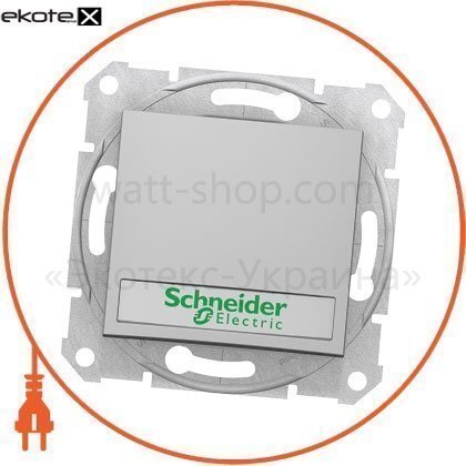Sedna Вимикач 1 полюсний з 10A індикатором, без рамки алюмінієвий, Schneider, SDN1600360