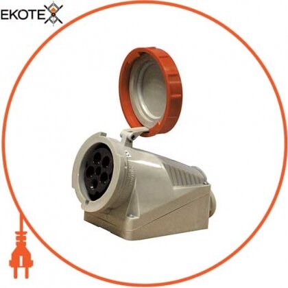Силова розетка стаціонарна 2Р+Z, 250В, 16А, IP67, Enext, 2624-137