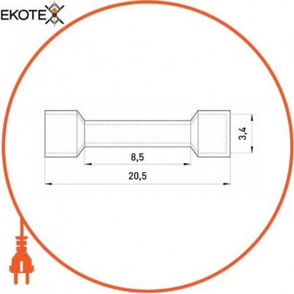 Гільза сполучна ізольована e.splice.stand.rvt.5.green 4-6 кв. мм, зелена, Enext, s4036040