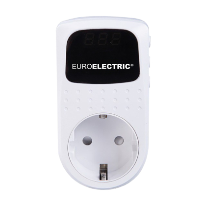 EUROELECTRIC Реле контролю напруги в розетку 16А-3,5kW, Euroelectric, RV-16A/3,5kW(AV)