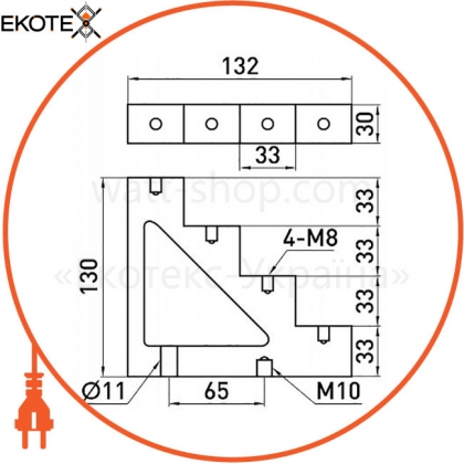 Enext s054102 изолятор ступенчатый e.step.ct4-30 450a