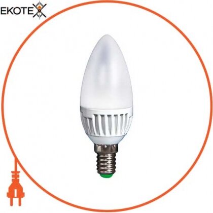 Enext l0650103 лампа светодиодная e.save.led.c37m.e14.4.4200 тип свеча, 4вт, 4200к, е14 (ал)