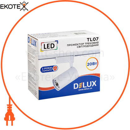 Прожектор светодиодный трековый DELUX_TL07 20 Вт  36° _4000K  белый