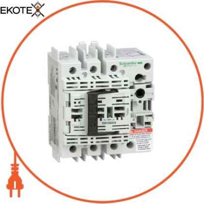 TeSys GS - вимикач-роз'єднувач-запобіжник - 3 P - UL 30 A - fuse size CC, Schneider, GS1DDU3