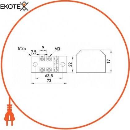 Enext p056003 клеммная колодка защищенная e.tc.protect.15.6, 15а, 6 полюсов
