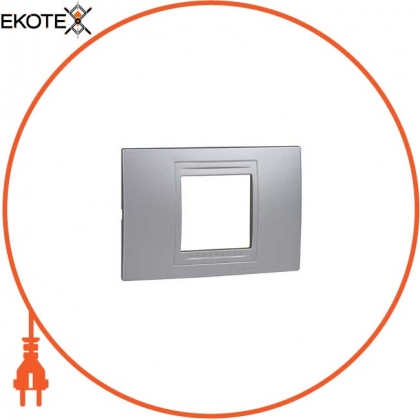Unica Allegro - декоративна рамка - 2 modules - dull silver, Schneider, MGU4.102.60