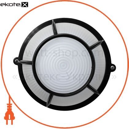 Світильник НПП-65 коло чорний опал.с гратами ПС-1052-11-4 / 1 LED, Ecostrum, ПС-1052-11-4/1 LED