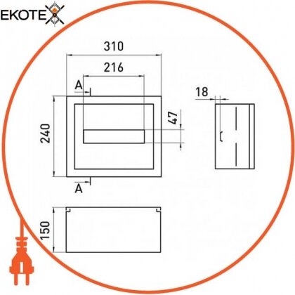 Enext s0100215 корпус металлический e.mbox.pro.n.12z ip54 навесной на 12 модулей с замком