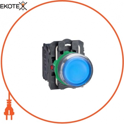 Кнопка 22 мм 220-240В синя з підсвічуванням, Schneider, XB5AW36M5