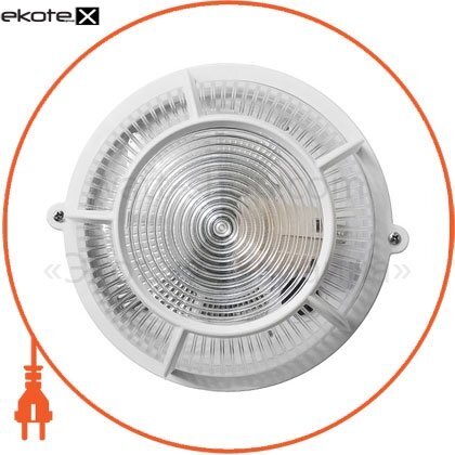 Ecostrum ПП-1051-10-4/6 светильник нпп-65 круг белый прозр.с рис.,с решеткой пп-1051-10-4/6