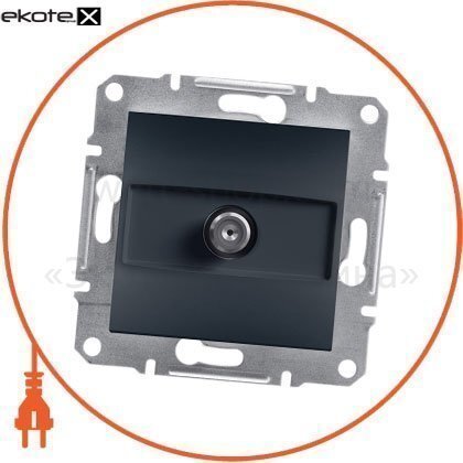 Asfora SAT Розетка крайова 1дБ, без рамки антрацит, Schneider, EPH3700171