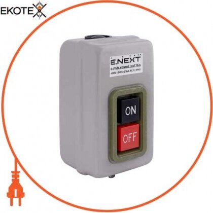 Кнопковий пост металевий e.mb.stand.xal.16a 3 фази, 16А, On-Off, Enext, s006025