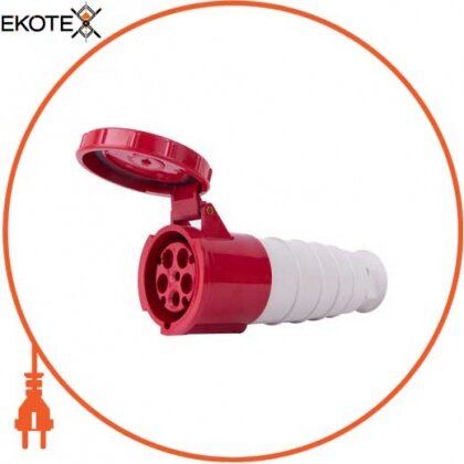 Силова розетка переносна e.socket.pro.5.63, 5п., 380В, IP 67, 63А (235), Enext, p012025