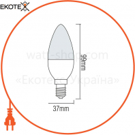 Лампа свічка SMD LED 6W 3000K E14 480Lm 175-250V/10/100