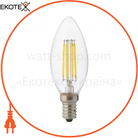 Лампа филамент LED 4W свеча Е14 2700К 420Lm 220-240V/100
