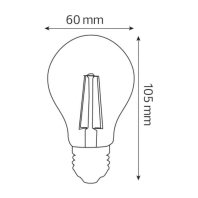 Cвітлодіодна лампа FILAMENT GLOBE-6 6W Е27 4200К, Horoz Electric, 001-015-0006-030