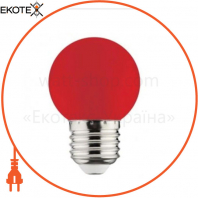 Лампа кулька SMD LED 1W E27 34Lm 220-240V червона/10/250