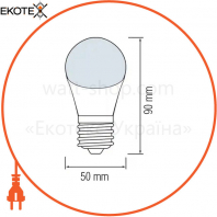 Лампа Стандартна SMD LED 3W E27 315Lm 175-250V жовта/10/100