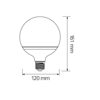 Світлодіодна лампа GLOBE-20 20W E27 3000К, Horoz Electric, 001-020-0020-051