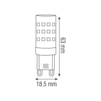 Світлодіодна лампа PETA-10 10W G9 2700K, Horoz Electric, 001-045-0010-020