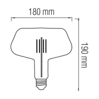 Світлодіодна лампа Filament GINZA 8W Е27 Янтар, Horoz Electric, 001-050-0008-010