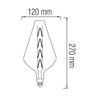 Світлодіодна лампа Filament PARADOX 8W Е27 Янтар, Horoz Electric, 001-052-0008-010