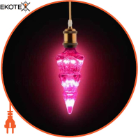 Лампа декоративная SMD LED 2W Е27 175Lm 220-240V розовая/50