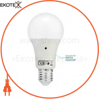 Лампа з фотосенсором А60 SMD LED 10W 6400K E27 1032Lm 170-240V/10/100