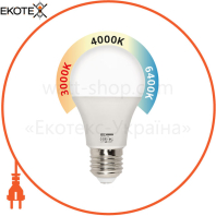 Лампа А60 SMD LED 10W 3000К-4000К-6400K E27 940Lm 175-250V/10/100