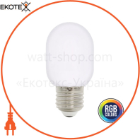 Лампа SMD LED 1W  E27 35Lm 220-240V RGB/1/200