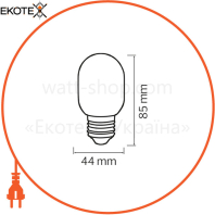Лампа SMD LED 2W  E27 25Lm 220-240V жовта/1/200