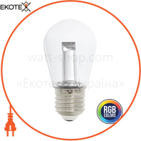 Лампа SMD LED 1W  E27 50Lm 220-240V RGB/1/200