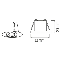 Світлодіодний світильник MONICA 1W 4200К матовий хром, Horoz Electric, 016-003-0001-060