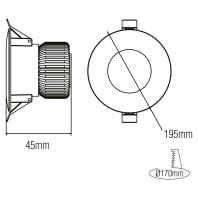 Світлодіодний світильник VANESSA-20 20W 6400K, Horoz Electric, 016-044-0020-010