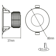 Світлодіодний світильник врізний LUCIA-10 10W 6400К, Horoz Electric, 016-046-0010-010