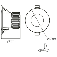 Світлодіодний світильник врізний LUCIA-40 40W 6400К, Horoz Electric, 016-046-0040-010