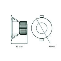 Світлодіодний світильник врізний ALEXA-8 3CCT 8W, Horoz Electric, 016-048-1008-010