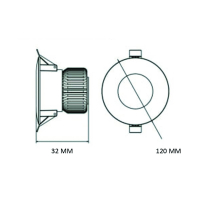 Світлодіодний світильник врізний ALEXA-12 3CCT 12W, Horoz Electric, 016-048-1012-010