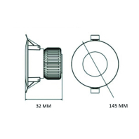 Світлодіодний світильник врізний ALEXA-20 3CCT 20W, Horoz Electric, 016-048-1020-010
