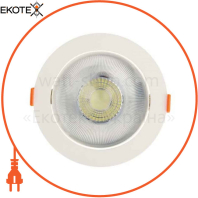 Світильник вбудований LED 12W 6400K 1041Lm 100-240V d-125мм білий кругл./50