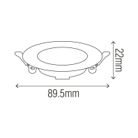 Світлодіодний світильник вбудований LED AURA-3 3W 4200K чорний, Horoz Electric, 016-068-0003-060