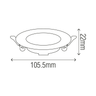 Світлодіодний світильник вбудований LED AURA-5 5W 6400K білий, Horoz Electric, 016-068-0005-010
