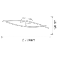 Світлодіодна люстра ORIENT 16W, Horoz Electric, 019-016-0016-010