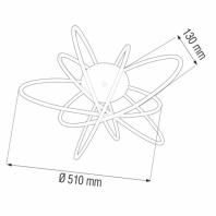 Світлодіодна люстра GENESIS 100W, Horoz Electric, 019-036-0100-010