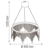 Світлодіодна люстра ASTORIA-25 25W, Horoz Electric, 019-040-0025-010